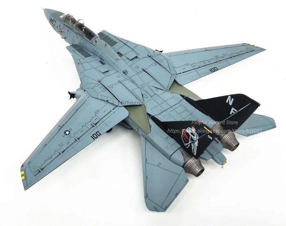 Бутик 1: 72 США F-14A корабельный Истребитель модель самолета из сплава VF-154 Сборная модель