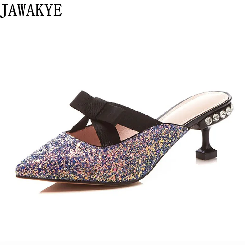 crystal kitten heel
