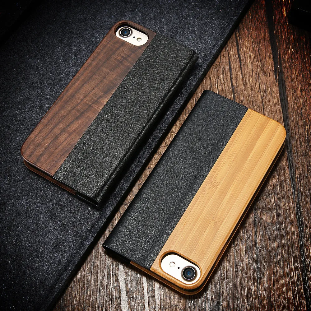 

KISSCASE Natural wood Case For Samsung Galaxy S7 Edge Case For Samsung Galaxy S7 Edge Card Slot Kickstand PU Phone Cover Fundas