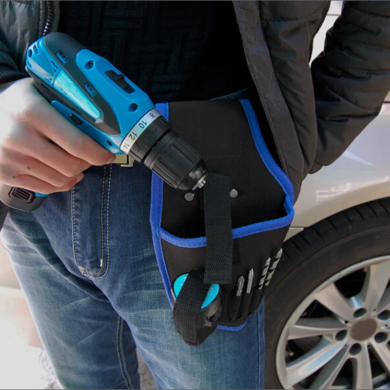 

Hot Portable Tools Waist Bag Cordless Drills Holder Storage Pouch for 12V Electric Drill Tool FQ-ing