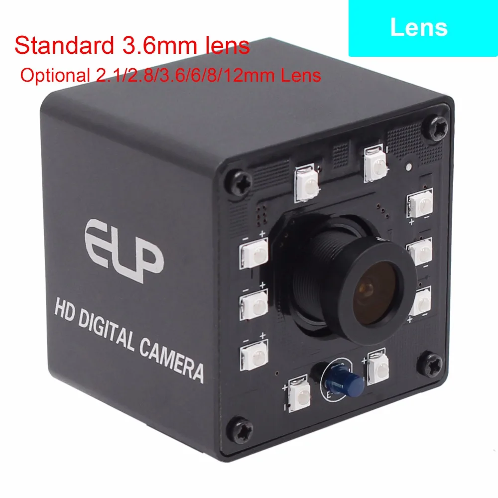 ELP 2MP 1080P 30fps Night Vision PC Webcam Plug & Play CMOS OV2710 Full HD Module Camera With 8pcs IR LEDs,Support IR CUT