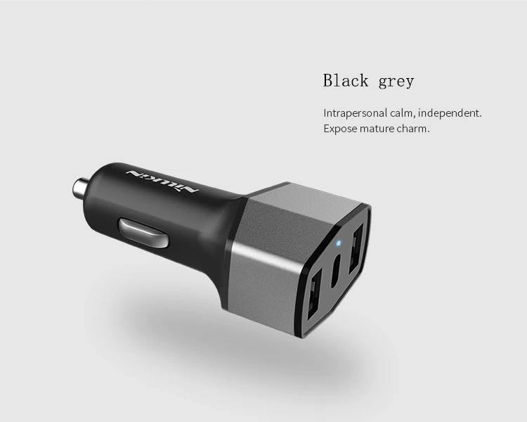 Автомобильное зарядное устройство NILLKIN Celerity USB+ type C, 3 порта, быстрая зарядка 3,0, автомобильное зарядное устройство 5 В 3 А, быстрое автомобильное зарядное устройство, сертификация CE RoHS PSE