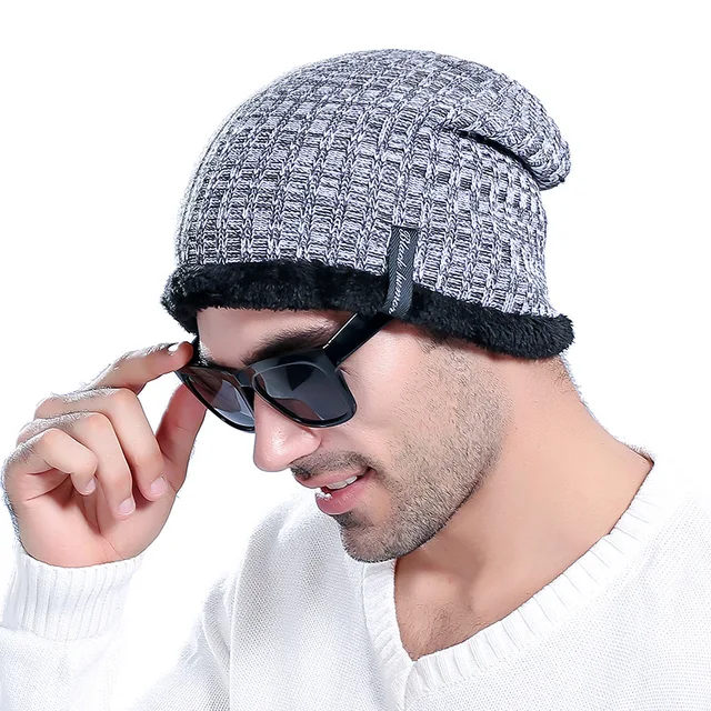 New Men Hats Knit Knitting Caps Fashion Cool Keeping Warm Thickening Hedging Caps For Men Winter Hats Male In Skullies Beanies From Mens Clothing - 