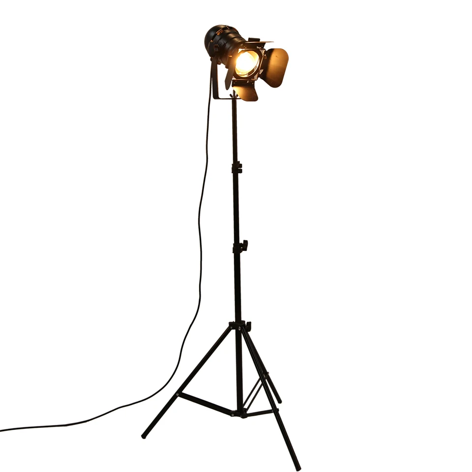 Online Industrial Bar estudio creativo Retro trípode negro lámpara de pie luces de la habitación soporte de luz de techo iluminación