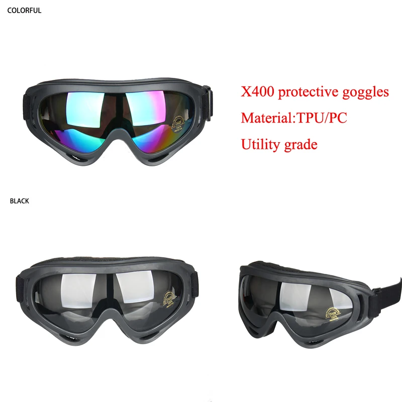 Utility grade x400 Snow Ski Goggles Eyewear Ski Glass 5 Colors