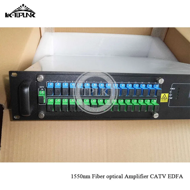 CATV EDFA Волоконно-оптический усилитель 1310/1490/1550 WDM 1550nm 2U/80W 16port* 19dbm sc/apc, sc/upc оптический адаптер высокой мощности волоконно-оптический усилитель