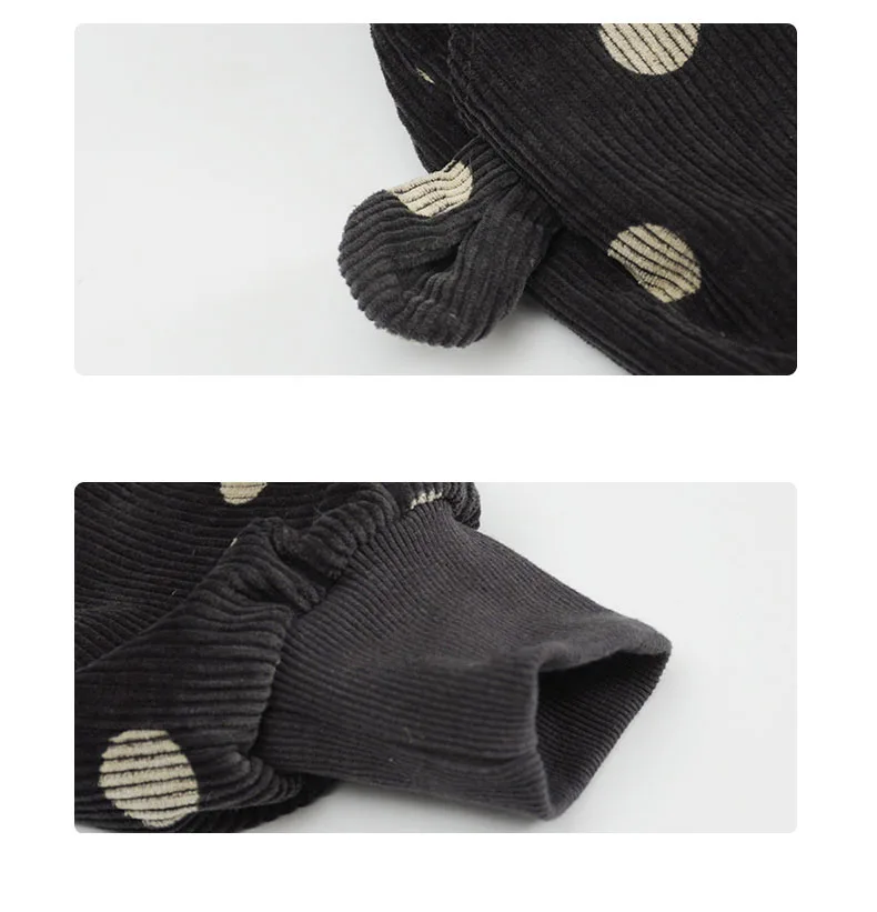 CROAL CHERIE 2018 Winter Autumn Corduroy Pants For Kids Girls Leggings Wide Leg Pants Kawaii Dot Baby Girls Pants Boys Trousers  (2)