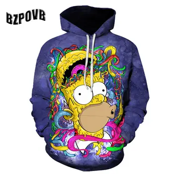 

Latest Sweater Men Fashion Leisure Harajuku Hoodie Cartoon Funny 3D print Long Sleeve Sweatshirt Men's Summer Tops