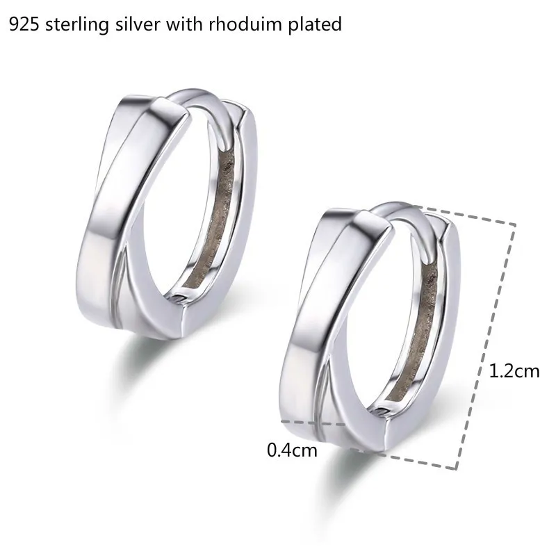Милые 925 пробы серебряные кольца-кольца Huggie для женщин, ювелирные изделия для маленьких девочек