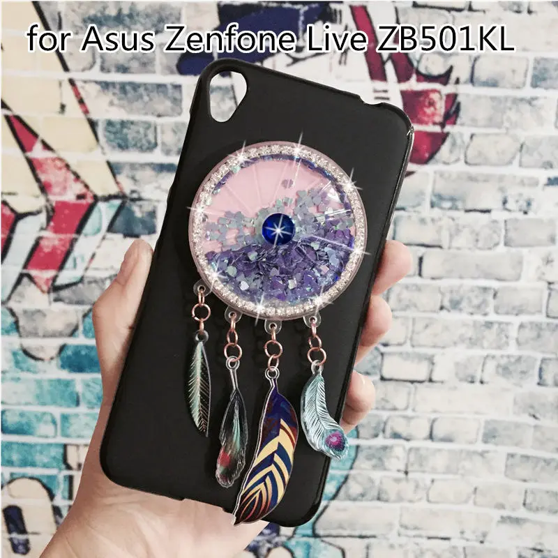 

Dynamic Quicksand Phone Cases Covers for Asus Zenfone Live ZB501KL Soft Silicone Original Back Cover Coque Funda Para Shell