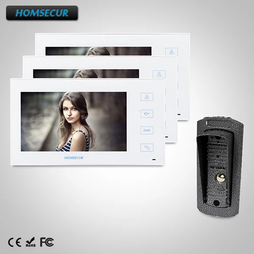

HOMSECUR 7" Video Door Entry Phone Call System+White Monitor for House/Flat : TC041 +TM704-W