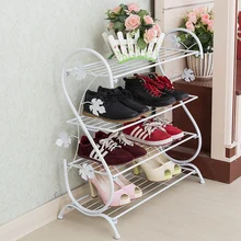 Metal iron handmade simple S type shoe rack modern creative multilayer shoe shelf four layers room