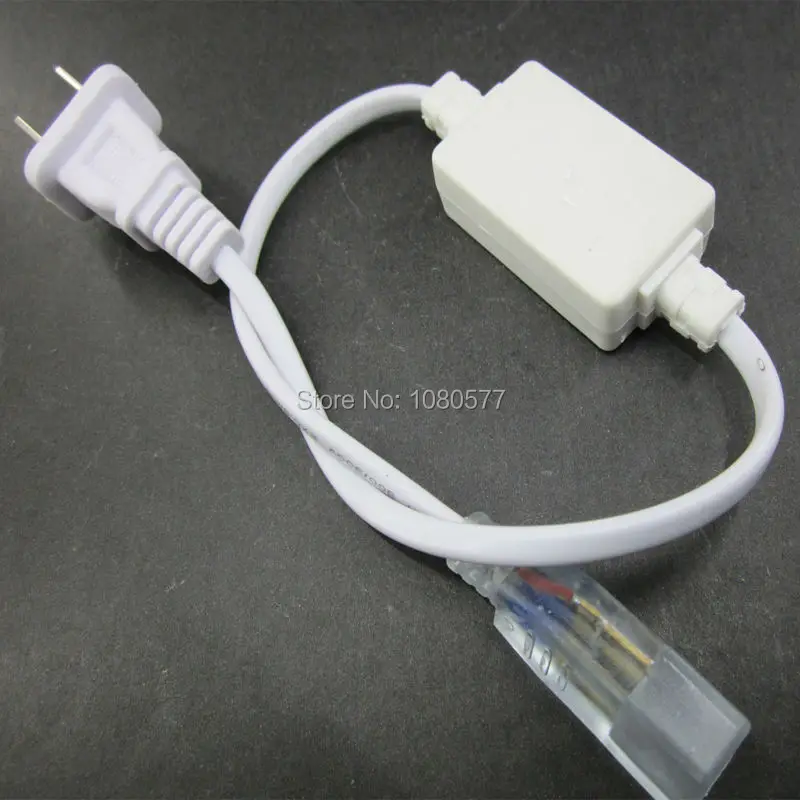

2pcs/lot 220v LED Strip Connector With US Standard Plug for 3528/5050 single color waterproof LED Strips