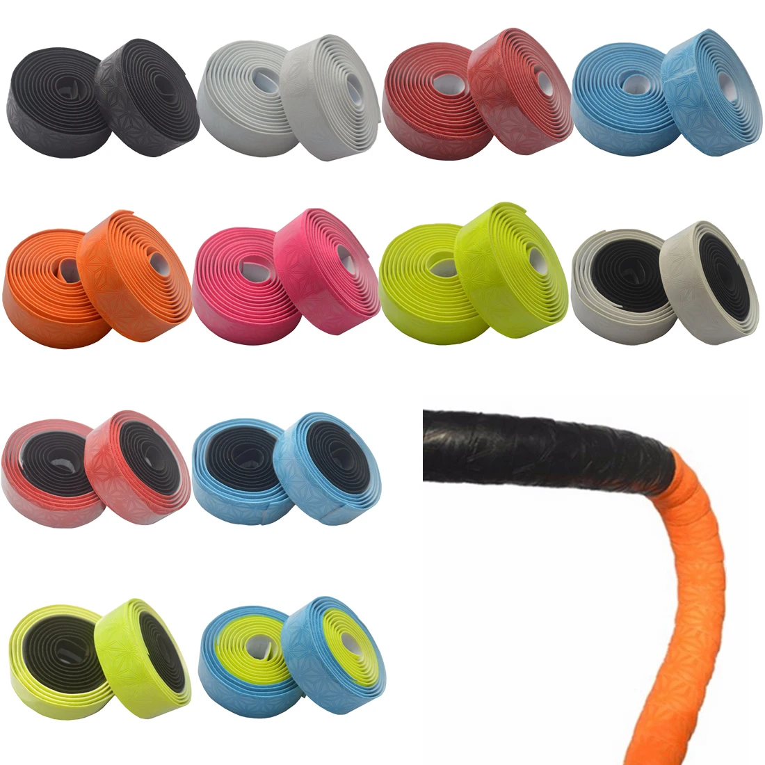 

2018 Hot Waterproof Bicycle Handlebar Tape Anti-slip Anti-sweat Anti-slippery Road Bike Handlebar Tape Bicycle Accessories