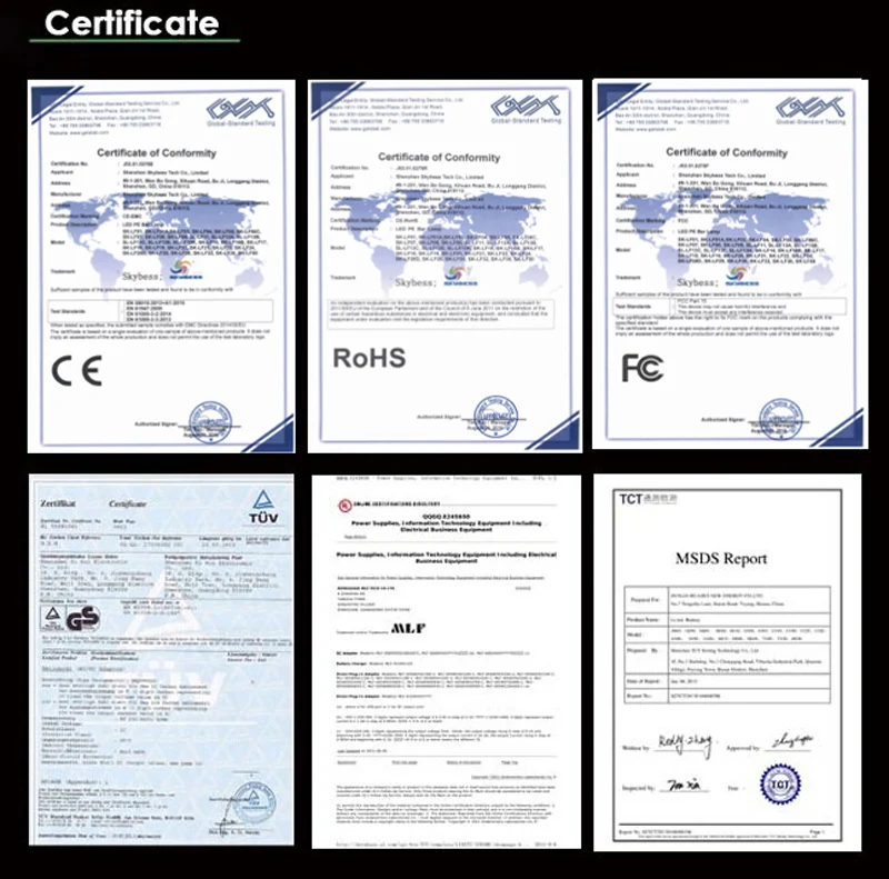 Certificates