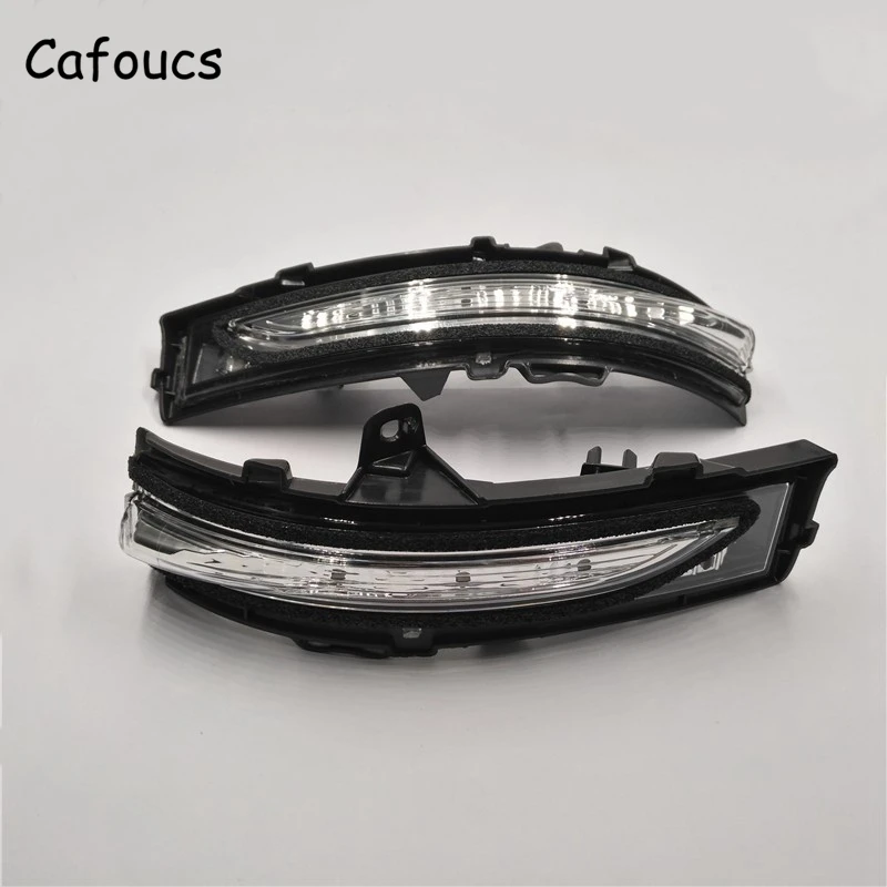 Cafoucs Car Rearview turn signal light Mirror Lamp With Led Bulb For