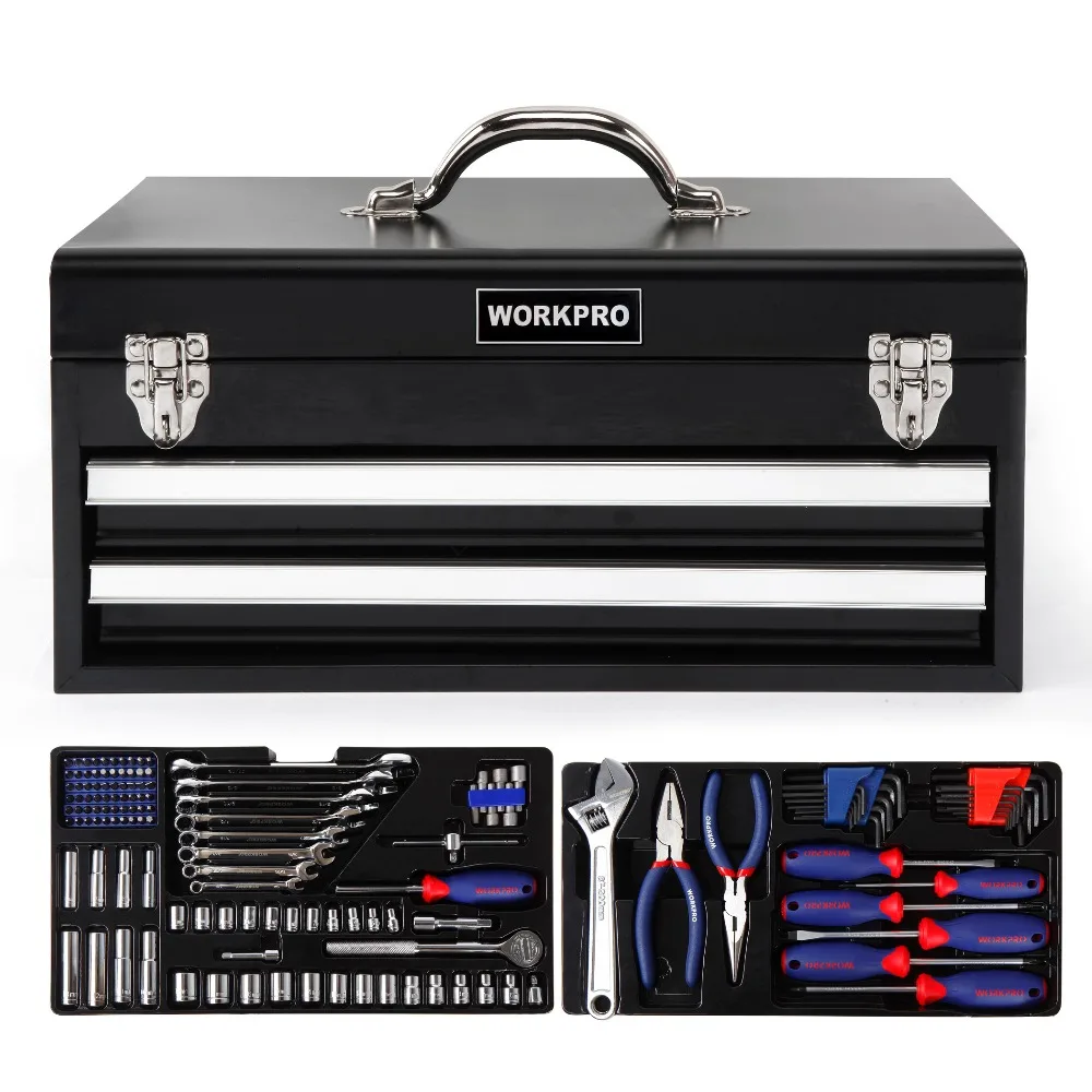 WORKPRO 229PC Metal Tool Box Set Home Tools Set Household Tools Screwdrivers Sockets Wrenches WORKPRO 229PC Metal Tool Box Set Home Tools Set Household Tools Screwdrivers Sockets Wrenches