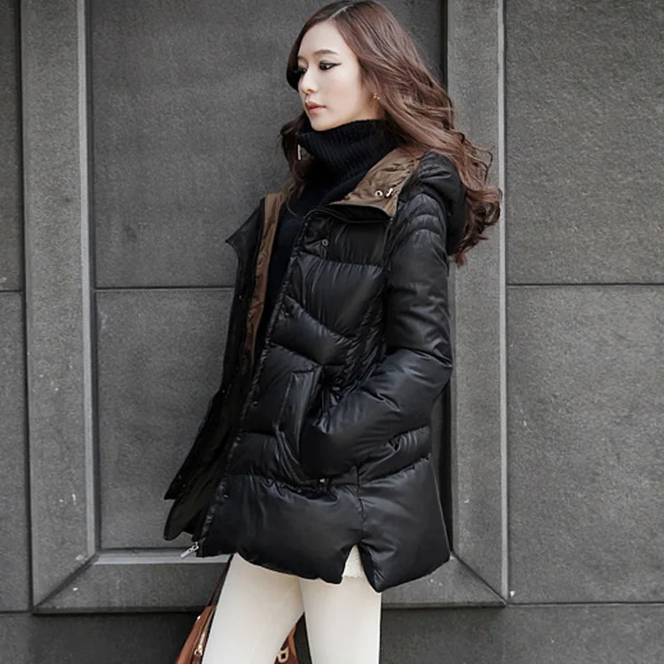 army Taille Veste Green coréen Chaud Long 2015 Mince Femme Nouvelle Noir Grande Canard De Manteau Black L0073 Mode Femmes Parkas Duvet Épais AxRwqP4