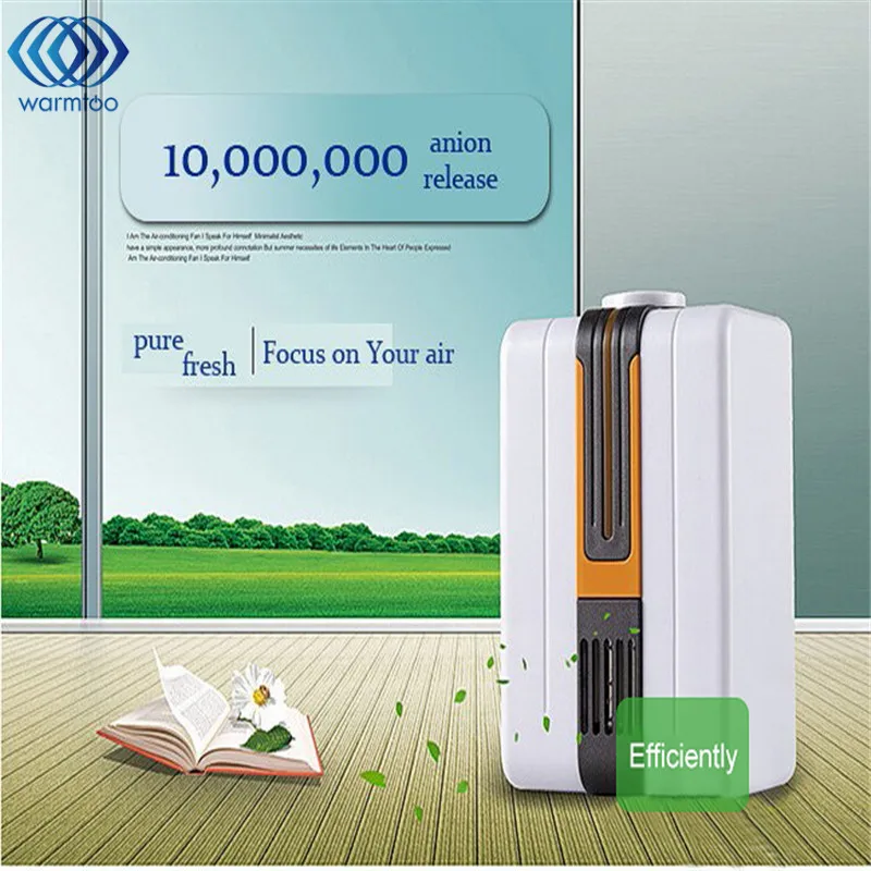 

110-220V Portable Negative Ion Air Purifier Ozonator Air Cleaner Oxygen Bar Purify Air Kill Bacteria Virus Ionizer
