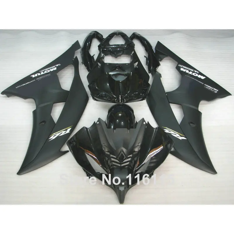 Комплект обтекателей под давлением для YAMAHA R6 2008 2009-2014 все матовые черные