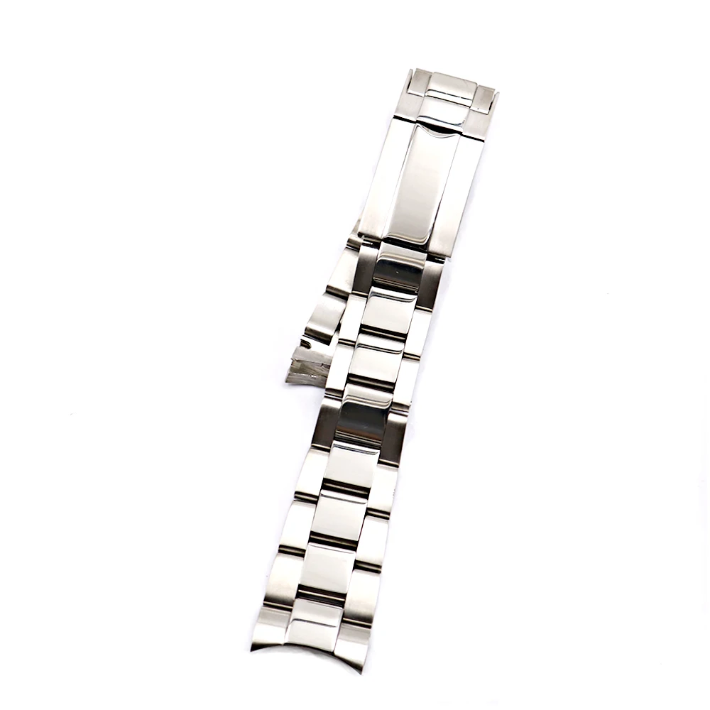 CARLYWET 20 21mm Silver Gold Rose Gold Black 316L Solid Stainless Steel Watch Band Belt Strap Bracelets For GMT Submariner