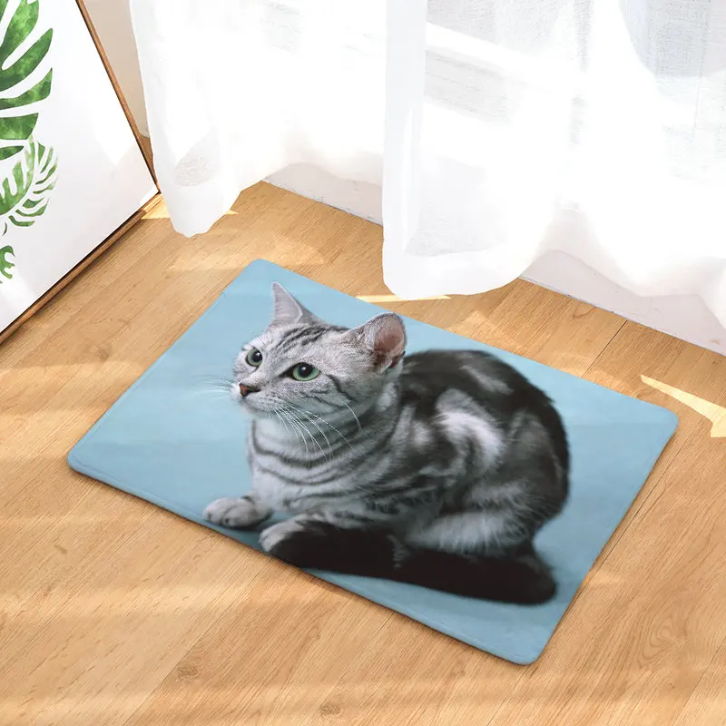 Новые ковры с принтом кота Нескользящие кухонные коврики для дома гостиной коврики 40x60 см - Цвет: 7