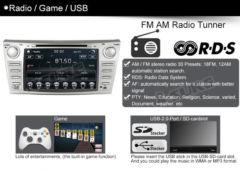 Discount A-Sure 8 Inch 2 Din Car Auto Radio GPS Stereo DVD Player Navigation For Toyota Camry 2007-2013 DAB+ WIFI 16G ROM OBD Bluetooth 25