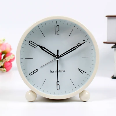 Meijswxj будильник Saat Reloj студент прикроватные простой настольные часы Relogio Reloj despertador световой Металл небольшой будильники - Цвет: clock