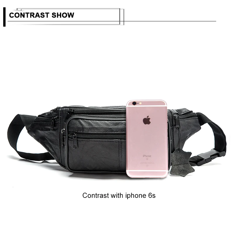 Модная Мужская поясная сумка из натуральной кожи, мульти-карман и несколько ремней на молнии, регулируемый ремень, поясная сумка, сумки для покупок, телефонов