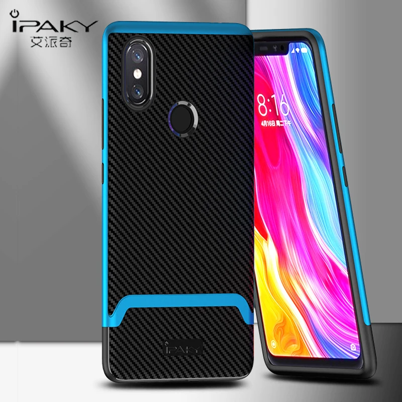 

Xiaomi Mi A2 Lite Case IPaky Cover for Xiaomi A2 Lite Case Xiomi Mi A2 Lite Silicone Back Cover +Armor PC Frame Mia2 Lite Cases