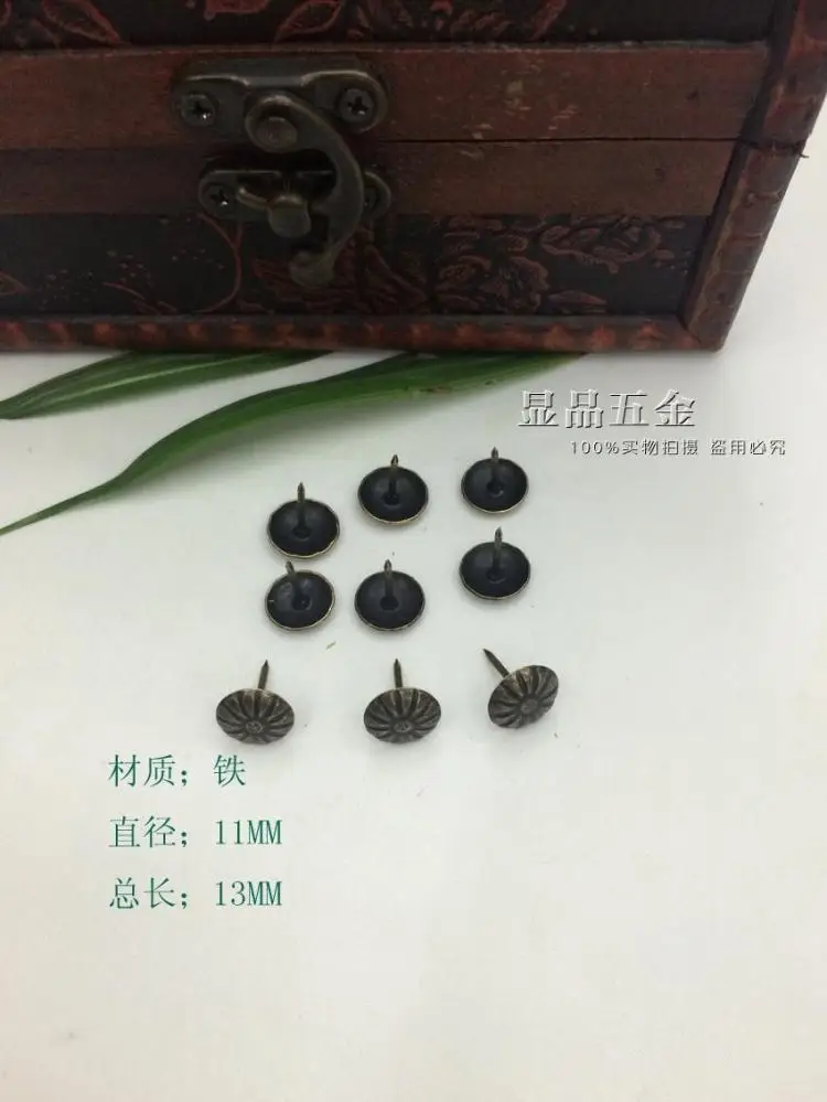 13*11mm Antique screw doornail Nail the boards Metal door Nails Decorating accessories rivet wholesale 13*11mm Antique screw doornail Nail the boards Metal door Nails Decorating accessories rivet wholesale