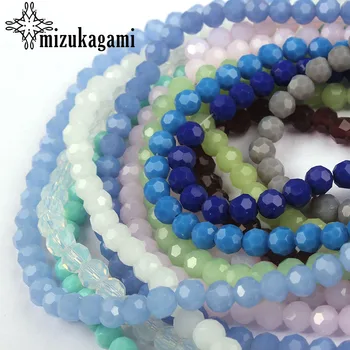 

6mm 97pcs/lot Rice Grains Austrian Crystal Loose Beads Round Football Beads For DIY Necklace Jewelry Making Finding Accessories