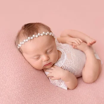 

Girls Newborn Hairband Rhinestone 2019 Vintage Beauty Handmade Headbands Pearl Beads Elastic Kids Hair Band Wedding Accessories