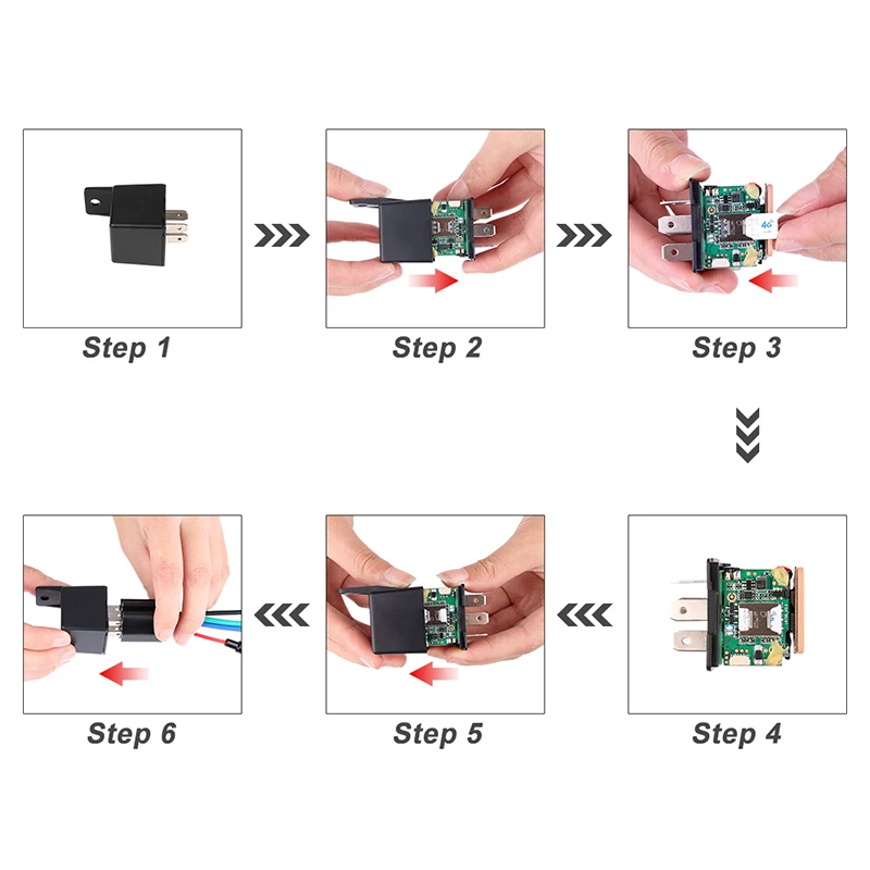 Car Relays GPS Tracker Car Shock Alarm GPS GSM Locator Tracking Device Remote Control Anti-theft Monitoring Cut Off Oil Power