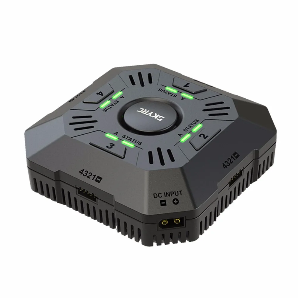 E4Q SKYRC Charger 4 Ports Balance Charger for 2 - 4S LiPo Battery Charger 11-26.1V DC Input XT60 Connector 2A 3A 5A Adjustable