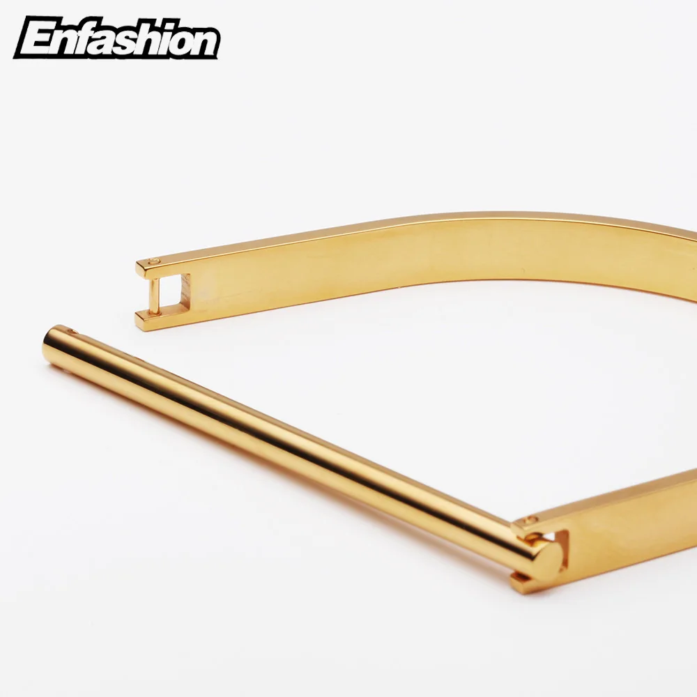 Enfashion, современный u-образный Браслет-манжета, маншет, золотой цвет, нержавеющая сталь, браслет для женщин, браслеты, браслеты, 4279