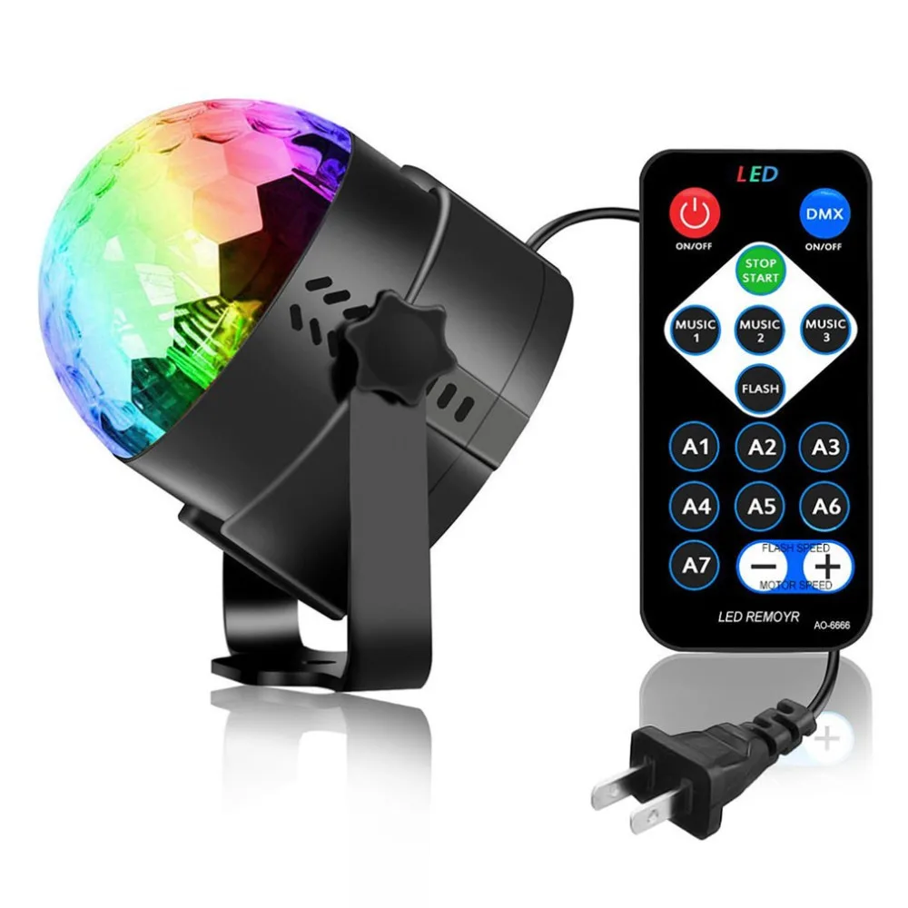 

YK2278-US 3-color voice control magic ball Mini portable stage magic light beauty