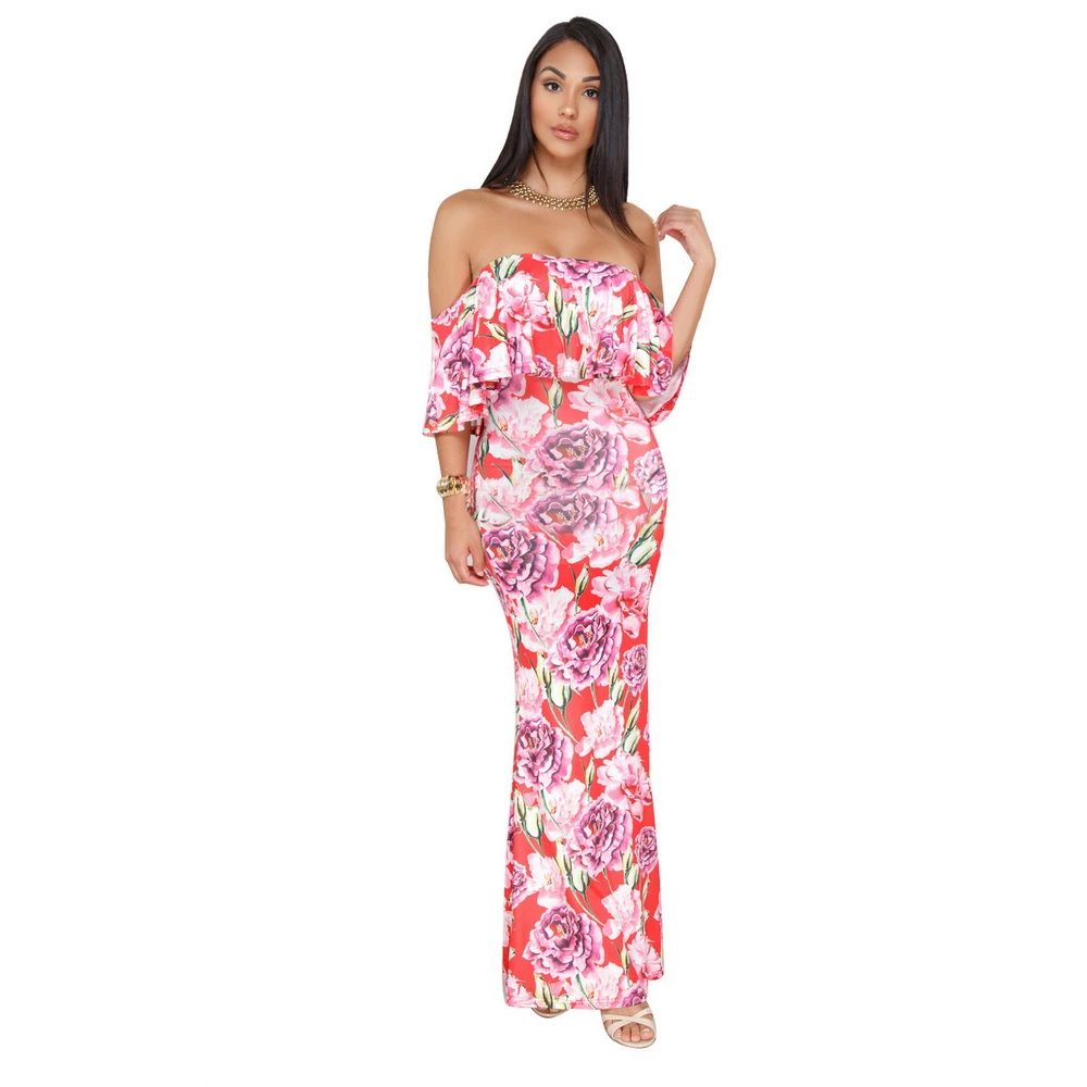 off shoulder gown design for plus size