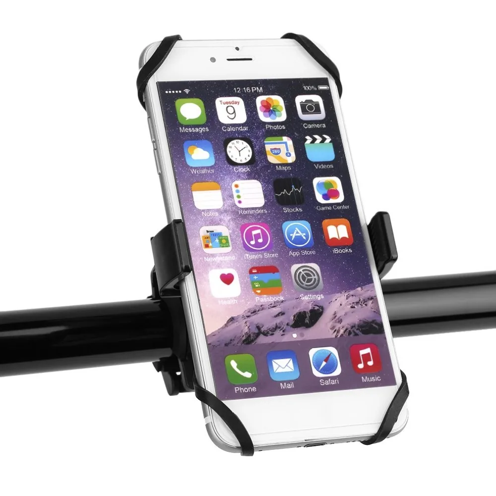 

Universal Bike Bicycle Motorcycle Handlebar Mount Holder Mobile Cell Phone Holder With Silicone Support For iphone 6s SmartPhone