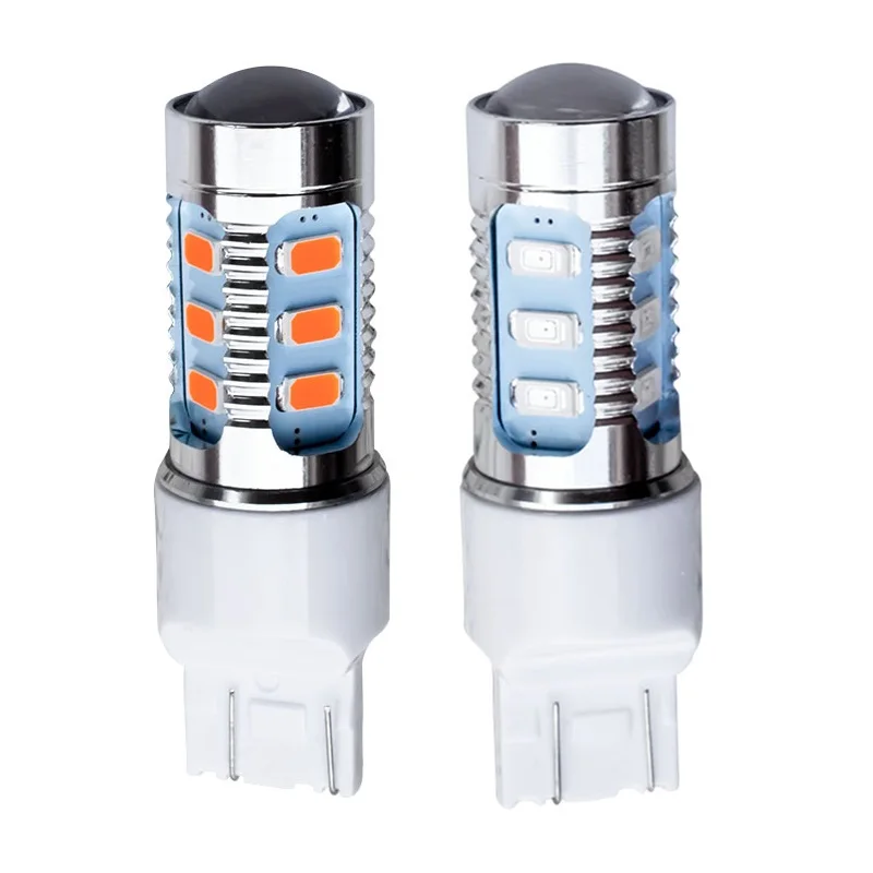 2 шт. T20 7443 W21/5 Вт Высокий Яркий 12 SMD 5730 светодиодный задний стоп светильник для