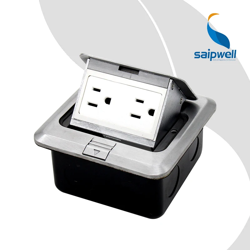 American Type 100Aluminum Multi Function Two Position Floor Sockets
