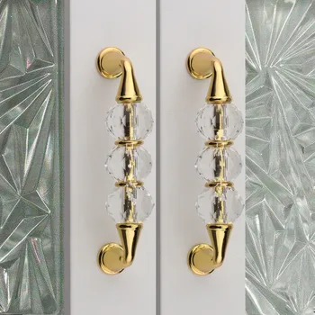 

96mm fashion deluxe crystal dresser wine cabinet TV cabinet bathroom cabinet kitchen cabinet door handle pull knob silver gold