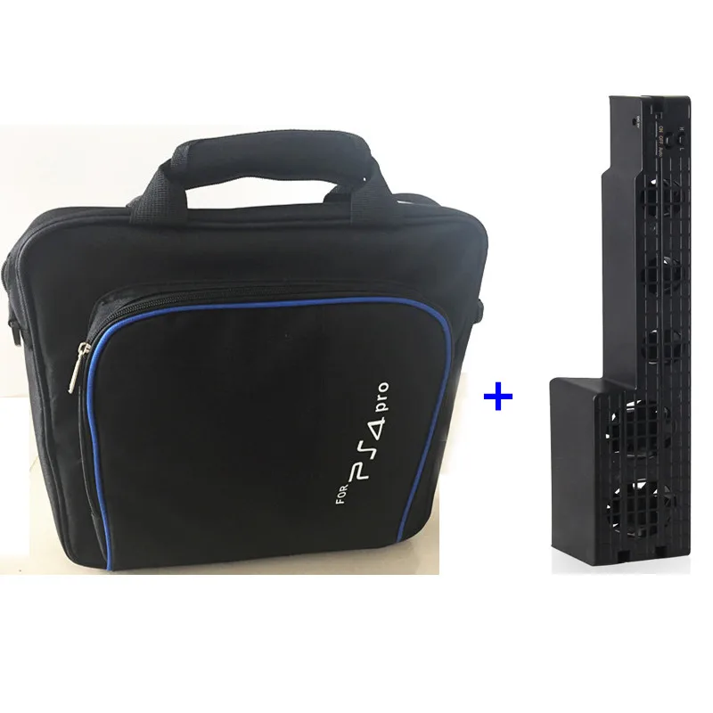 PS4 Pro Game System Bag Travel Storage Carry Case+Cooling Fan 5 cooler