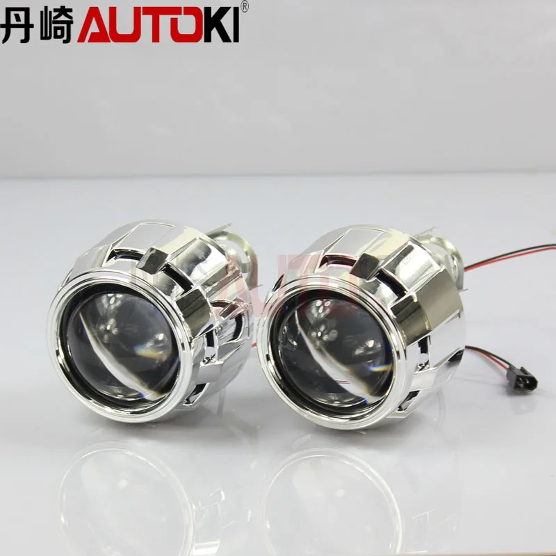

Autoki 2.5 inches H1 Mini HID Bi-xenon Projector Lens with Shrouds LHD RHD for Auto Headlight H1 H4 H7 H11 9005 9006