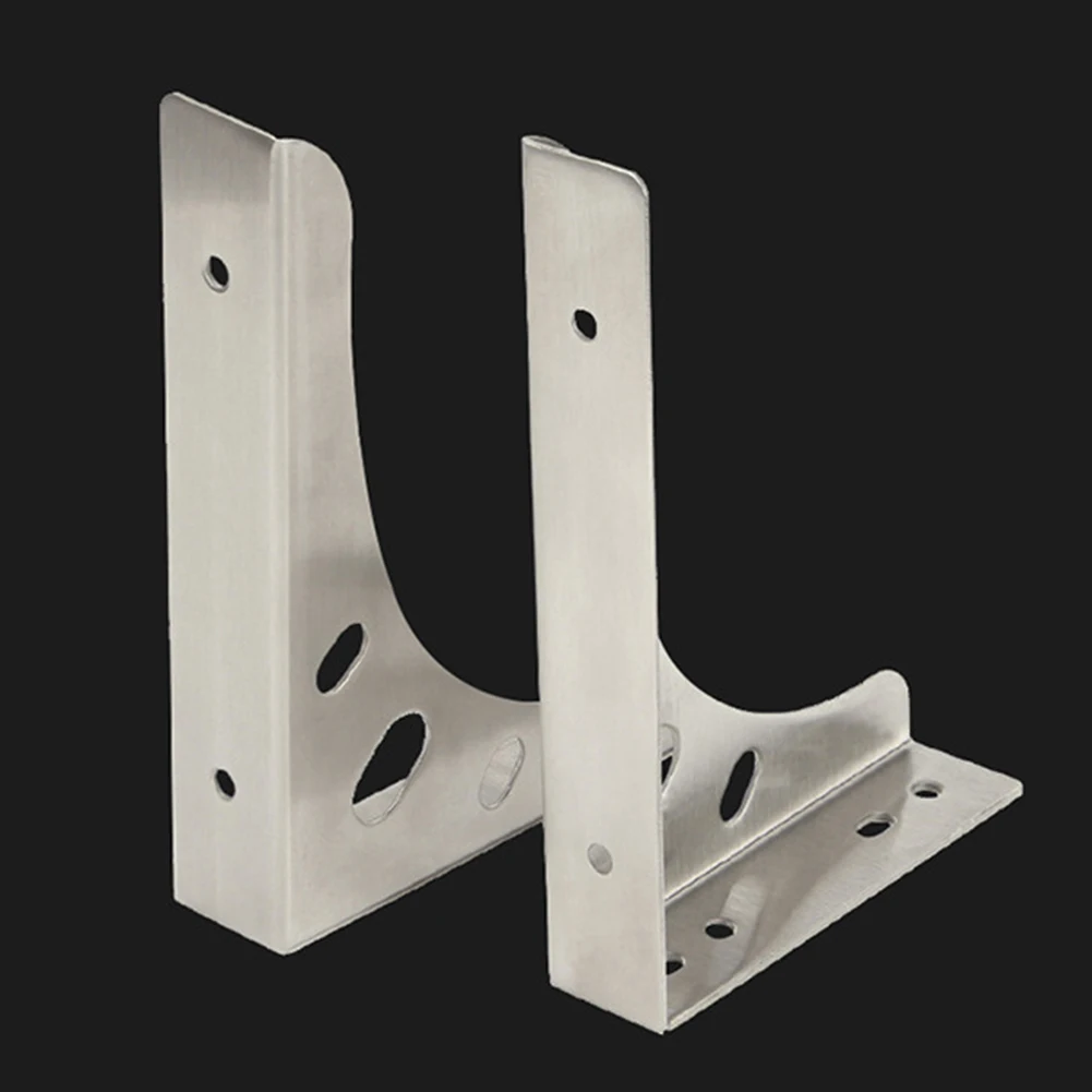 

2pcs/set Shelf Bracket Stainless Steel Fixed Hardware Furniture Corner Brace Home Heavy Duty Support Fastener Accessories