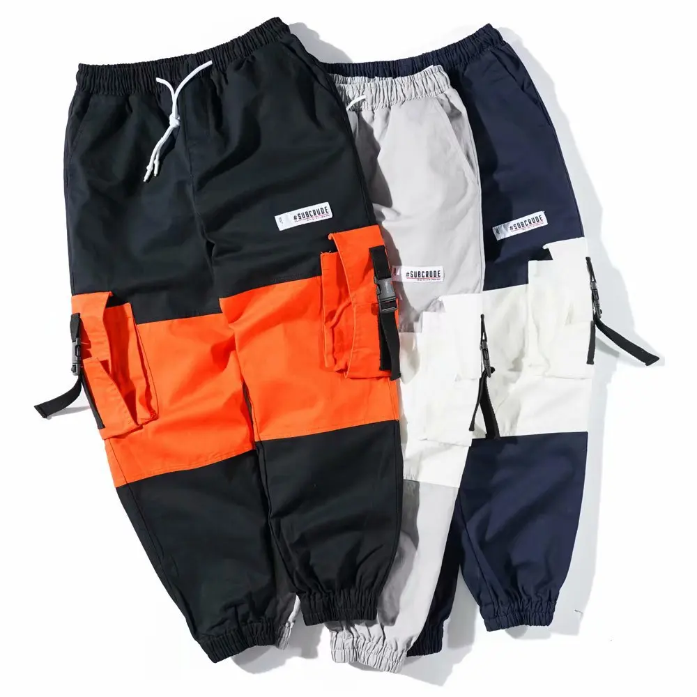 

New Cargo Pants High Street Japanese Loose Pockets 2019 Spring Summer Men Hip Hop Pants Skateboard Streetwear Pants Men