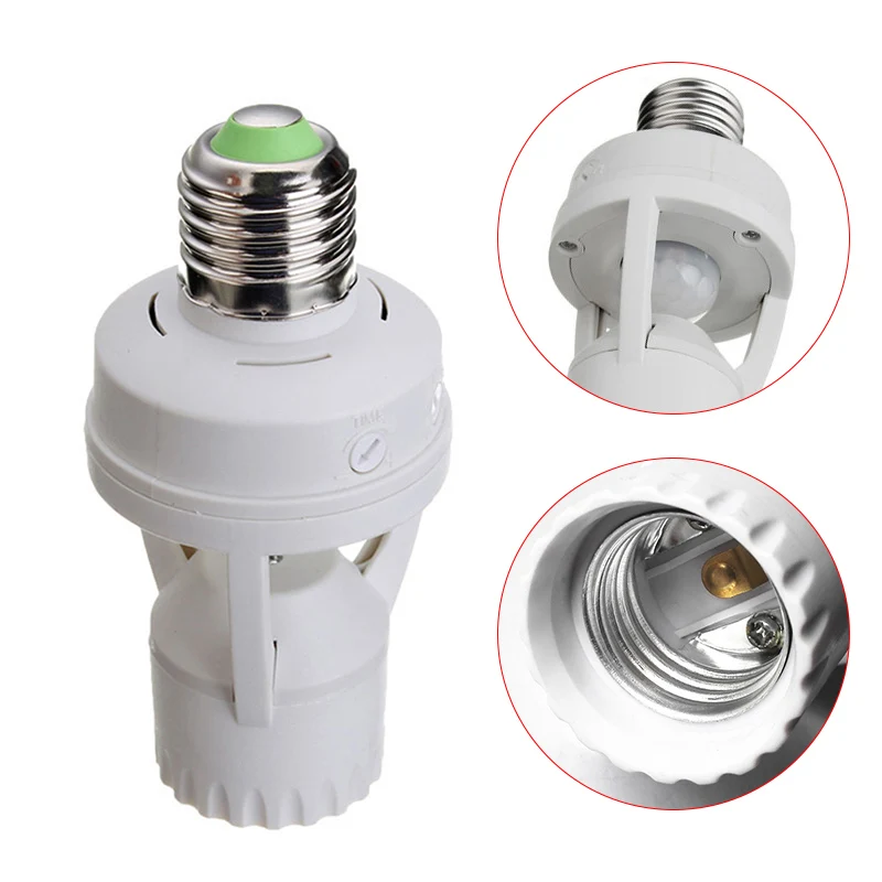 

360 Degrees PIR Induction Motion Sensor Light IR Infrared Human E27 Plug Socket LED Light JA55