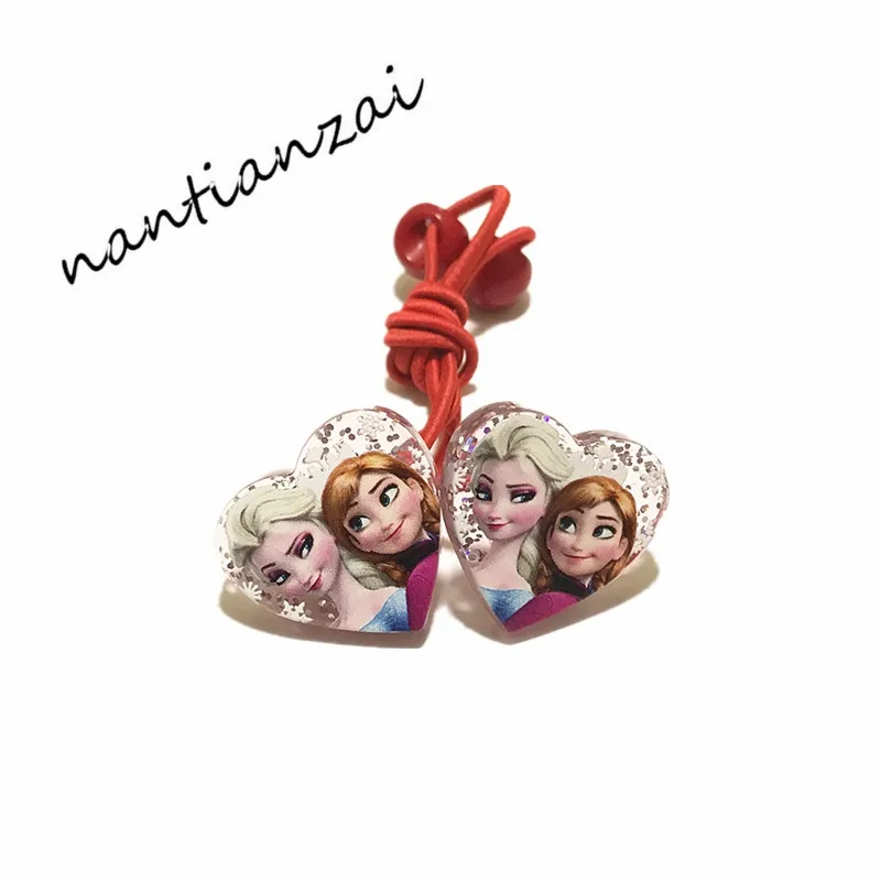 

2Pcs Cartoon Cute Princess Elsa Anna Kids Elastic Hair Bands Girls Hair Accessories Rubber Band Children Birthday Gift Hair Tie