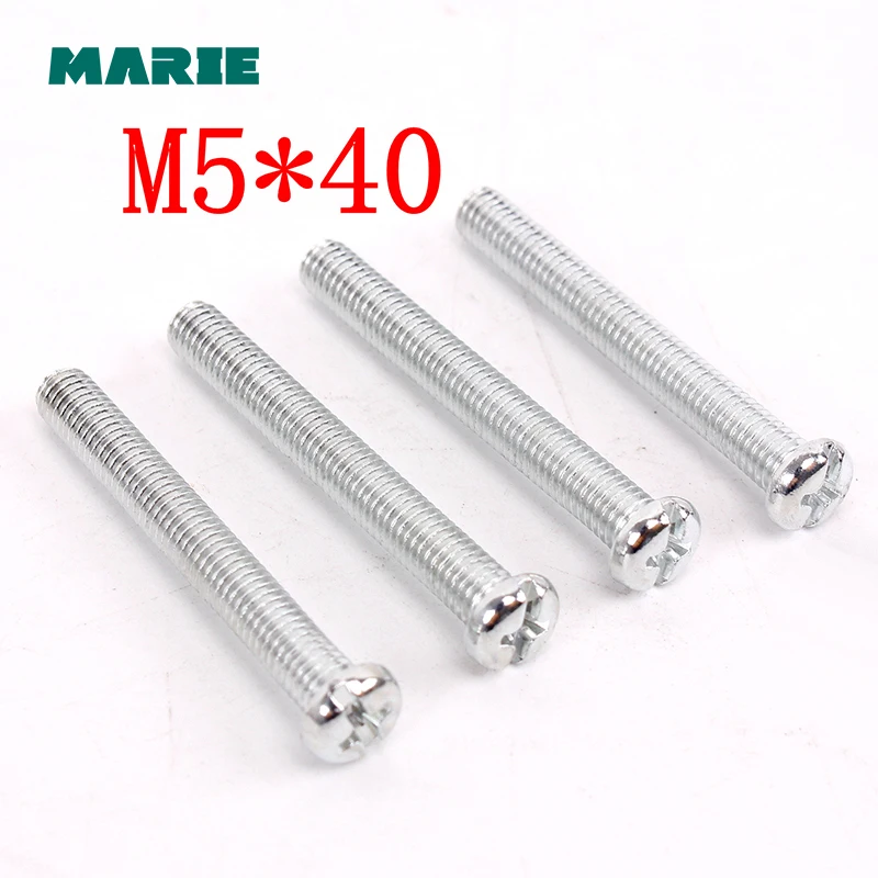 M4/M5 Round Head Fit Hinges Countersunk iron Self-Tapping Screws Bolt Fastener Flat Wood Hardware Tool 20mm 40mm 60mm