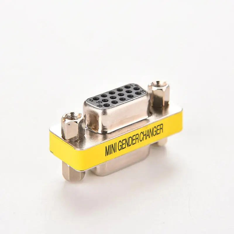 Переходник для кабеля 15 pin D Sub VGA HD SVGA гнездо гнездо|vga female connector|cable extendervga |